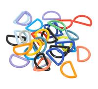 GATHINESS 32 Piezas de Anillos en D de Plástico Colorido, Ligeros y Fáciles de Llevar, Ideales para Hacer Correas y Bolsos Diseño Resistente y Práctico Color Aleatorio