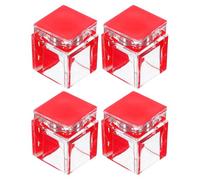 GATHINESS 4 Juegos Pestillo Magnético Invisible de Acrílico para Muebles de Cocina y Baño Cierre Autoadhesivo y Diseño Rectangular Transparente para Armarios