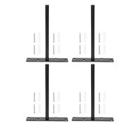 GATHINESS 4 Juegos Soportes para Estantes de Pared Ocultos en Forma de T de Hierro Negro, Resistentes y Fáciles de Instalar para Organizador de Almacenamiento en Cocina