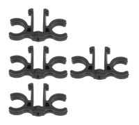 GATHINESS 4 Piezas Clip para Bastón de Senderismo de Plástico Negro con Hebilla en Forma de 8 para Bastones de 18 Mm, Portátil y Compatible para Actividades al Aire Libre y Senderismo
