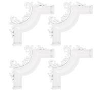 GATHINESS 4 Piezas de Esquinas Decorativas para Molduras de Techo Interiores en Pvc Blanco, Diseño Vintage Patrón Delicado, Prácticas y Resistentes a Deformación para Decoración