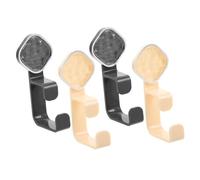 GATHINESS 4 Piezas Gancho para Colgar Ropa de Pared para Baño y Cocina, sin Taladro, Autoadhesivo, Plástico, Beige, Fuerte Adhesivo, para Toallas y Lavabo,