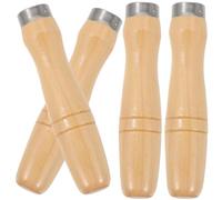 GATHINESS 4 Piezas Mango de Escofina de Madera Resistente Forma Ergonómica para Lima Cuadrada y Plana Adecuado para Fabricación de Artesanías