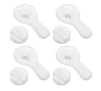 GATHINESS 4 Piezas Ventilador de Mano de 3 Velocidades Blanco | Batería Integrada y Base de Sobremesa, Plástico, Uso Portátil Escritorio, para Viaje