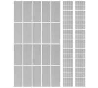 GATHINESS 50 Hojas Pegatinas Rasca y Gana de Papel Plata Rectangulares, 50 Hojas, para DIY Elementos Sorpresa, para Programas de Recompensa y Bodas