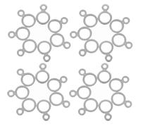 GATHINESS 50 Unidades Clips de Sujeción de 8 Figuras de Acero Inoxidable Plata, Doble Orificio para Fijación Rápida, Accesorios de Pesca Ideales para Colgar Señuelos y Herramientas