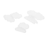 GATHINESS 6 Parches de Tela Bordados Forma de Nube, Adhesivos para Reparar Ropa y Mochilas, Decoración DIY para Costura, Apliques para Camisetas y Manualidades, Color Blanco, Paquete de 6