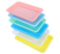 GATHINESS 6 Piezas Bandeja de Arte de Plástico para Actividades y Manualidades, Multiusos y Reutilizable, Adecuado para Pintura y Organización Aula