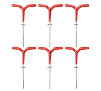GATHINESS 6 Piezas de Estacas Metálicas para Carpas de Hielo Goma, Anclas Resistentes para Refugios y Pesca en Hielo en Actividades de Camping