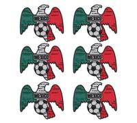 GATHINESS 6 Piezas Pin Conmemorativo Copa Mundial 2026 de Aleación para Fanáticos del Fútbol, Diseño México Vibrante, Fácil de Colocar y Proteger la Ropa, Adecuado para Colecciones Ocasiones