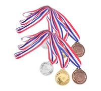 GATHINESS 6 Piezas Premios para Adultos en Competiciones Escolares y Torneos Deportivos, Aleación de Zinc Ligera con Cintas de Poliéster Fáciles de Llevar