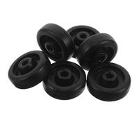 GATHINESS 6 Piezas Rodillo de Repuesto para Accesorios de Fitness en Color Negro, Material PP/pa, Tamaño 5x5x2.4 Cm, Compatible Bicicletas Estáticas y Carros de Gimnasio