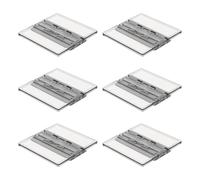 GATHINESS 6 Piezas Seguro para Puertas Correderas y Ventanas Transparentes Negro Adhesivo Autoadhesivo sin Necesidad de Baterías, Adecuado para Dormitorios y Cocina, Protección Personas