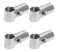 GATHINESS Abrazaderas para Panel en T de Acero Inoxidable, 4 Unidades, 25 MM, Soporte para Rieles de Extremo de Estante, Instalación Sencilla para Carpintería