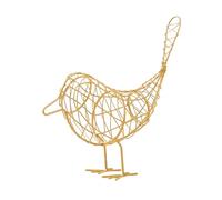 GATHINESS Adorno de Pájaro de Hierro Dorado, Modelo de Pájaro Decorativo de Escritorio, Figura Artística para Decoración del Hogar y Comedor, Escultura Minimalista de Mesa, 1 Pieza