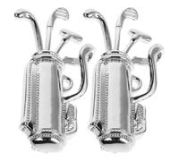 GATHINESS Alfileres de Solapa de Palo de Golf para Hombres y Mujeres, Diseño Creativo en Cobre con Piedras de Zirconia, Elegante Conjunto de 2 Piezas para Combinar Trajes