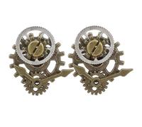GATHINESS Anillos 2 Piezas Dorados de Aleación Steampunk de Engranaje