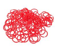 GATHINESS Anillos de Plástico Rojo Fáciles de Abrir 100 Piezas para Encuadernación de Libros Doble Cierre Ideales para DIY y Uso en Calendarios o Contratos