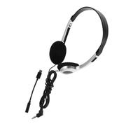 GATHINESS Auriculares Cable Retro de Estilo Vintage para Mujer, Compatibles PC y Teléfonos, Diseño Elegante en Plata, Sonido Claro y Realista para Juegos y Escuela