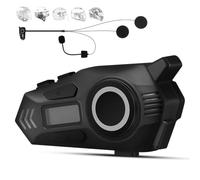 GATHINESS Auriculares para Casco de Motocicleta con Comunicación Continua y Asistencia por Voz, Batería de 800mah, Material Abs Resistente, Ideales para Desplazamientos Diarios y Ciclismo