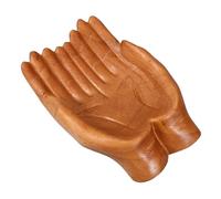 GATHINESS Bandeja Decorativa de Madera Natural Tallada a Mano en Forma de Mano, Cuenco para Llaves y Aperitivos, Adecuado para Uso en Entrada, Salón o Despacho