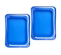 GATHINESS Bandeja Inflable para Servir Hielo 60x44x6 Cm 2 Piezas, Soporte Refrigerante de PVC Reutilizable para Buffet y Fiestas en Piscina, Enfriador de Bebidas Portátil para Verano