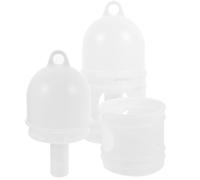 GATHINESS Bebedero para Palomas y Codornices 2 Piezas 1 Litro Plástico Blanco Dispensador Agua Portátil para Jaula Accesorios para Pájaros Domésticos