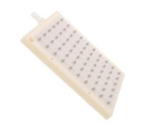 GATHINESS Cabezales de ducha tipo lluvia rectangular de 60 orificios en plástico beige 20x14 cm para baño con efecto cascada relajante y pulverización uniforme