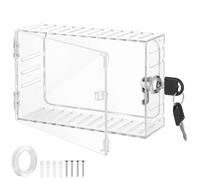 GATHINESS Caja de Bloqueo del Termostato Transparente con Llave y Tornillos | Cubierta Protectora de Plástico, Diseño Claro y Resistente al Desgaste, para Termostato de Pared