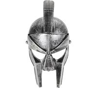 GATHINESS Casco de Estilo Antiguo de Plástico Plata con Acabado Detallado y Cómodo para Disfraces de Guerrero Espartano en Eventos Temáticos y Cosplay