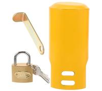 GATHINESS Cerradura Protectora para Grifo de Agua Naranja de Metal Resistencia a Impactos, Cubierta para Grifos Exteriores en Jardines y Hogares, Sistema Seguro para Mangueras