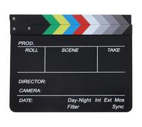 GATHINESS Claqueta para Cine de Acrílico Negro Resistente para Filmaciones Profesionales Grabación Precisa de Escenas y Accesorios para Decoraciones en Rodajes