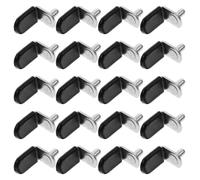 GATHINESS Clavija de Soporte para Estante con Funda de Caucho Negra, Hierro Resistente, Tamaño Flexible, Adecuado para Estanterías y Muebles de Oficina o Hogar