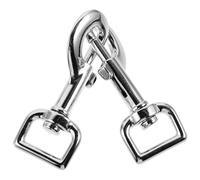 GATHINESS Clip de Correa para Perro de Aleación de Zinc Plata Cierre Rápido y Seguro, Pack de 2 Piezas Multiusos para Correas y Objetos en Movimiento