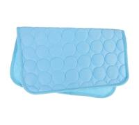 GATHINESS Colchoneta Refrescante para Perros 50x40 Cm Tamaño S, Tapete de Enfriamiento Portátil Azul Oscuro, Almohadilla para Dormir Mascotas Verano, Esterilla Refrescante para Cachorros,