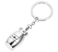 GATHINESS Colgante de Urna para Mascotas de Metal Plata, Mini Contenedor de Cenizas Superficie Lisa, Diseño Simple y Natural para Llevar en Bolsillos o Bolsos