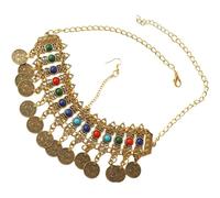 GATHINESS Collar Llamativo Joyas para Tocados Diademas Bohemias para Mujer Estilo Bohemio Aleación de Zinc Dorado Joyería Ligera para Boda y Festividades