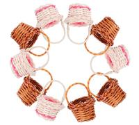 GATHINESS Color Aleatorio Ideales como Accesorios para Fotografía y Diseño Paisajístico Ligeras y Creativas con Encaje Cestas Pequeñas de Plástico 10 para Adornos de Flores