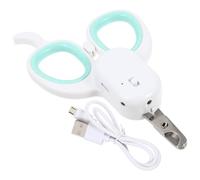 GATHINESS Cortaúñas para Mascotas Carga USB Tijeras para Uñas de Mascotas con Luz LED Línea de Sangre Visible, Abs, TPE y Metal, Verde Recorte de Uñas para Perros y Gatos