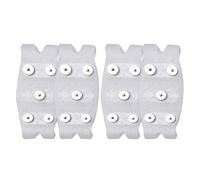 GATHINESS Crampones Antideslizantes Garras Reforzadas de Acero Manganeso y Silicona Ligera 4 Piezas para Zapatos de Invierno para Senderismo y Trekking en Terrenos Congelados