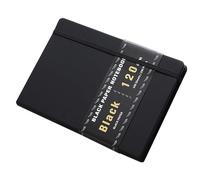 GATHINESS Cuaderno Negro para Dibujar y Tomar Notas 200 Páginas de Papel Pu, Diseño Vintage, Portátil y Adecuado para Bocetos y Diario Creativo