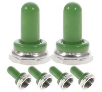 GATHINESS Cubierta Protectora de Silicona Verde Paquete de 6 Piezas para Interruptor de Palanca Resistente al Agua y Diseño para Vehículos