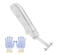 GATHINESS Cubierta Protectora Transparente y Guantes de Seguridad para Mesa de Sierra Recogedor de Polvo para Trabajos de Carpintería y Segura
