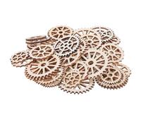 GATHINESS de Colgantes de Engranajes de Madera Mdf de Navidad y Dormitorio 50 Piezas Superficie Lisa Varios estilos para Creativa Varios estilos
