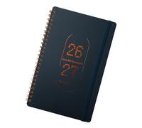 GATHINESS de notas semanal portátil 2026-2027 con diseño metálico y calendario para control de autodisciplina, ideal para profesionales en horarios de clase