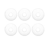 GATHINESS de Recogedores de Cera de Vidrio Transparente Atrapa Gotas Redondos 6 Piezas Fácil Limpieza y Ambientación Minimalista para Candelabros Ideales para Fiestas