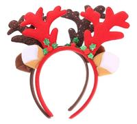 GATHINESS Diademas de Cuernos de Reno para Navidad 2 Piezas, Ligeras y Antideslizantes de Tejido Creativo Adultos en Fiestas Navideñas