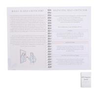 GATHINESS Diario de Autocuidado y Diario de Reflexión para Mujeres, Cuaderno de Autocompasión Guiada, Blanco, Papel y Metal, Evita Traspaso de Tinta, Mindfulness y Selfcare Journaling