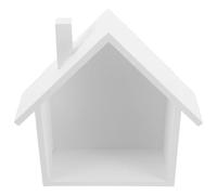 GATHINESS Estante Flotante Rústico de Madera en Forma de Casa, Organizador Ahorra Espacio Excelente Capacidad de Carga para Habitación Infantil y Comedor