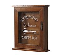 GATHINESS Estuche para Llaves Colgante de Madera, Caja para Llaves de Entrada de Casa en Color Acrílico Antiguo, Diseño Práctico y Decorativo para Pared, Organizador Multiusos para Hogar